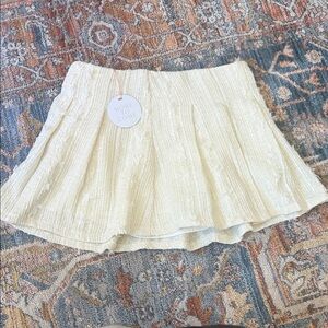 Elegant Cream Skater Skirt